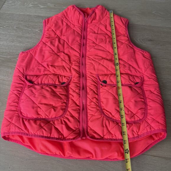 Neon Pink Quilted Vest Aeropostale Women's XL Full Zip Puffer Lightweight - Picture 6 of 9